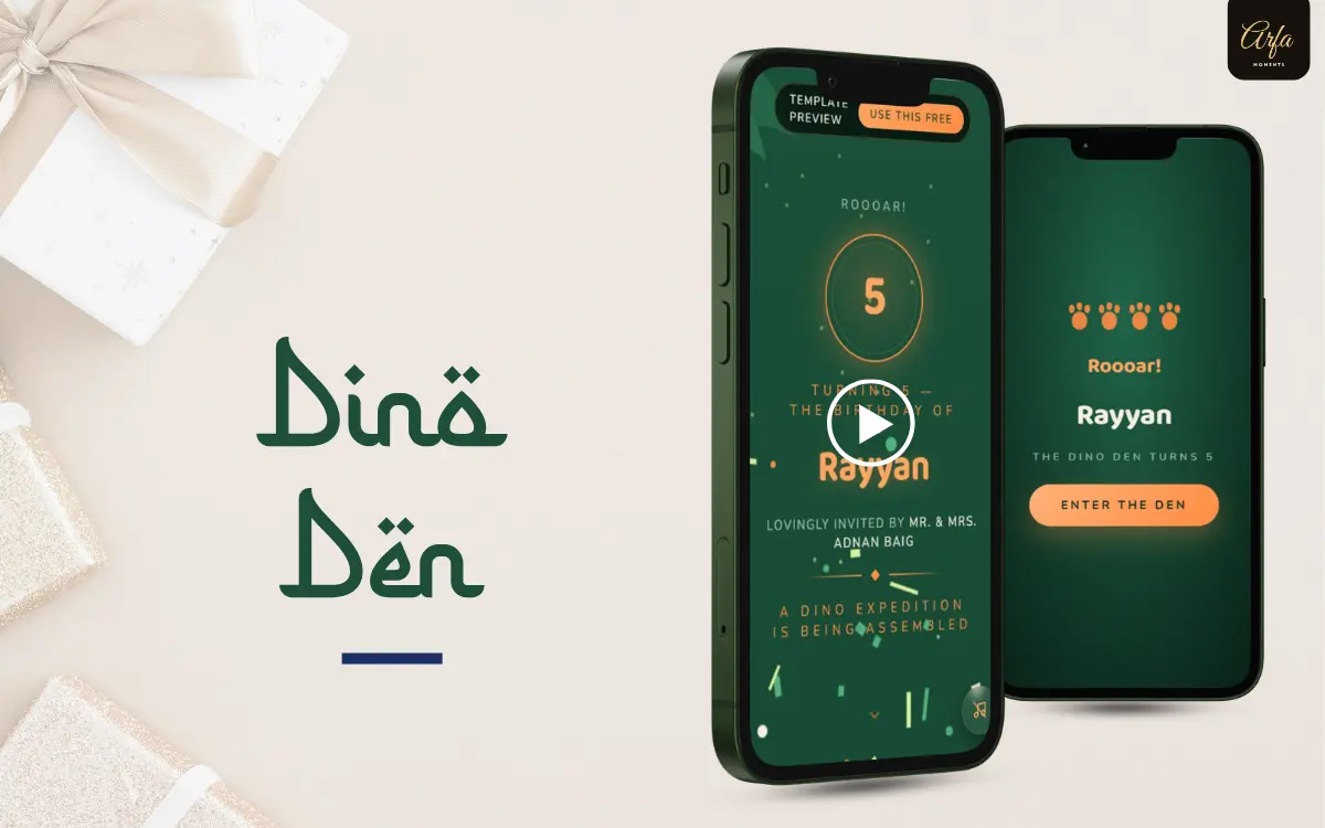Dino Den template preview