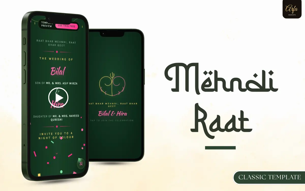 Mehndi Raat template preview
