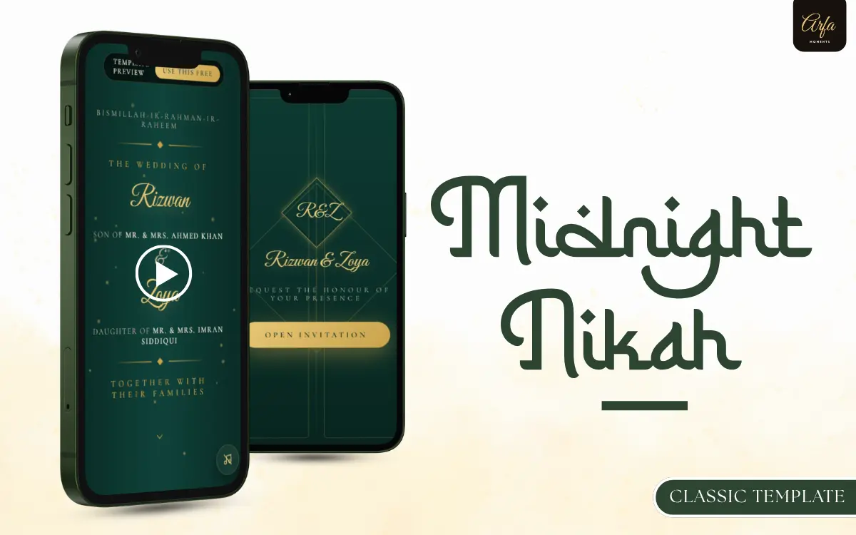Midnight Nikah template preview