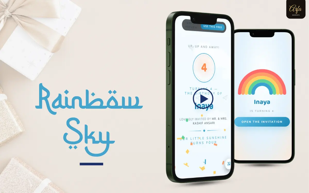 Rainbow Sky template preview