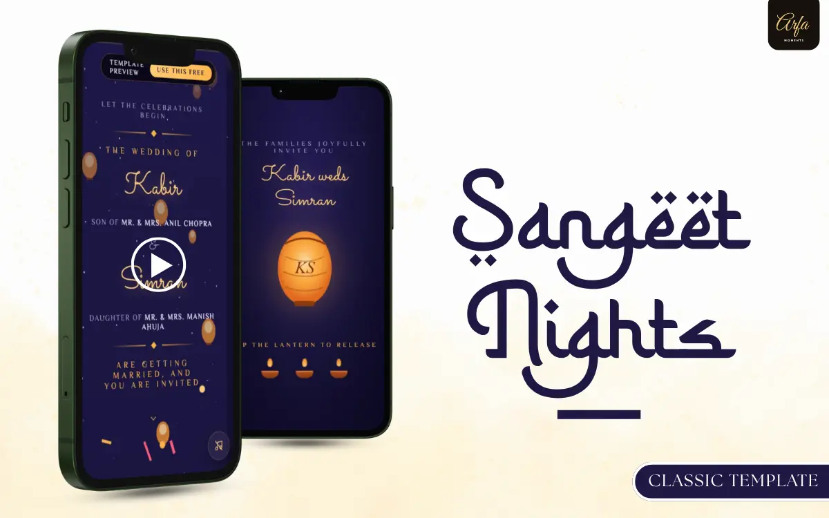 Sangeet Nights template preview